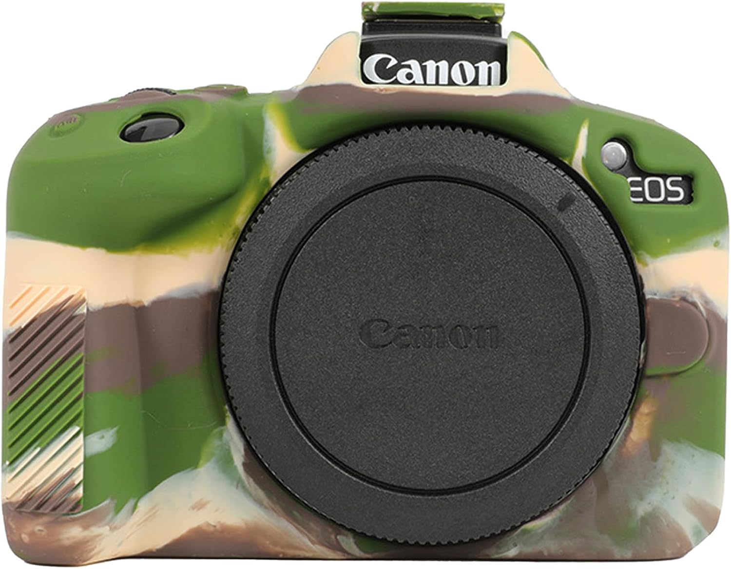 Silicone Protective Case Compatible with Canon EOSR50 Camera, R50 Camera Silicone Protective Soft Shell, with Detachable Lens Cover Photography Protective Case (Camouflage)