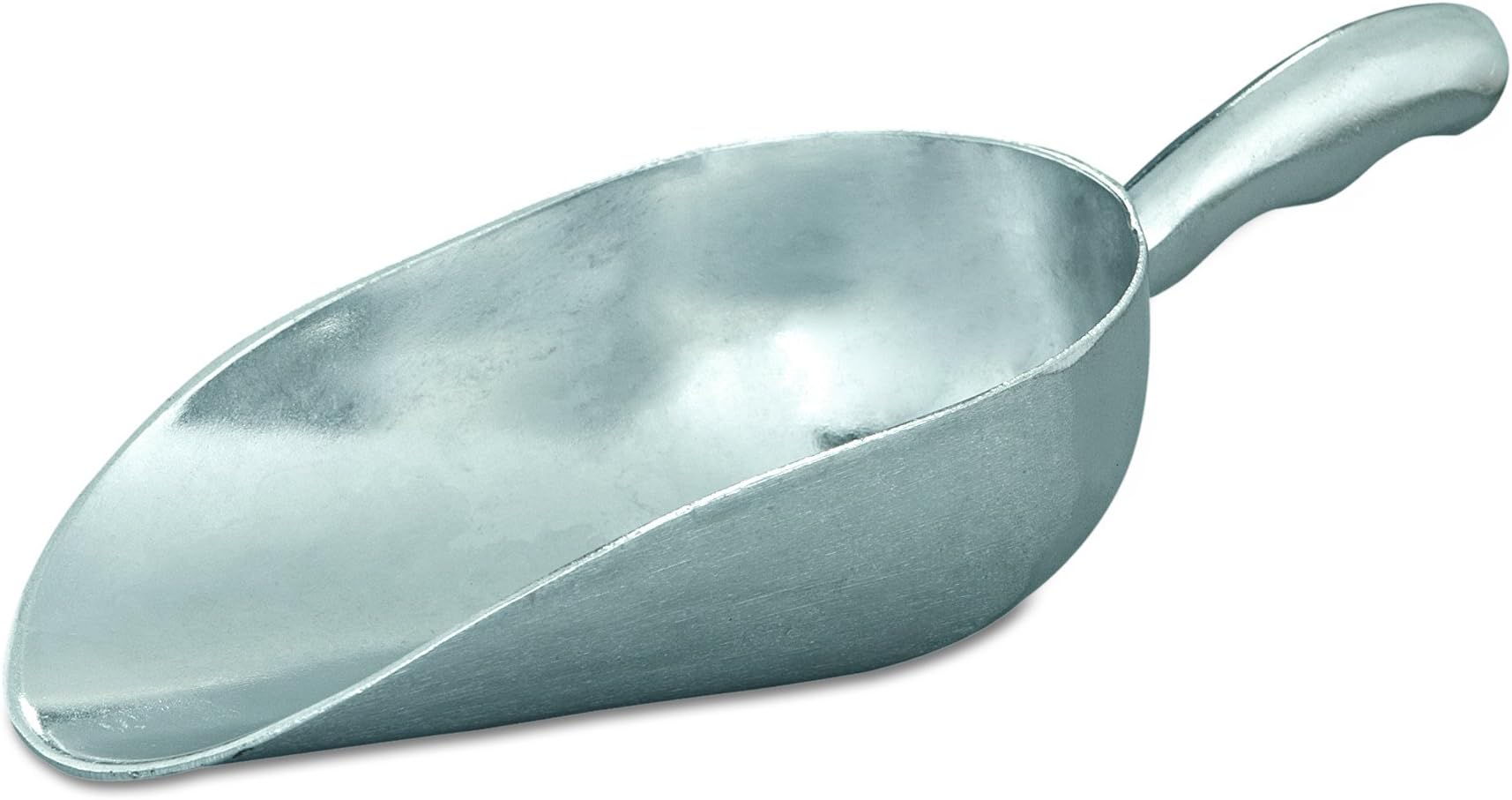 Adcraft ALS-6 12 oz Capacity, 6" Length x 3" Width, Mirror Finish, Heavy Duty Cast Aluminum Scoop with Contoured Handle