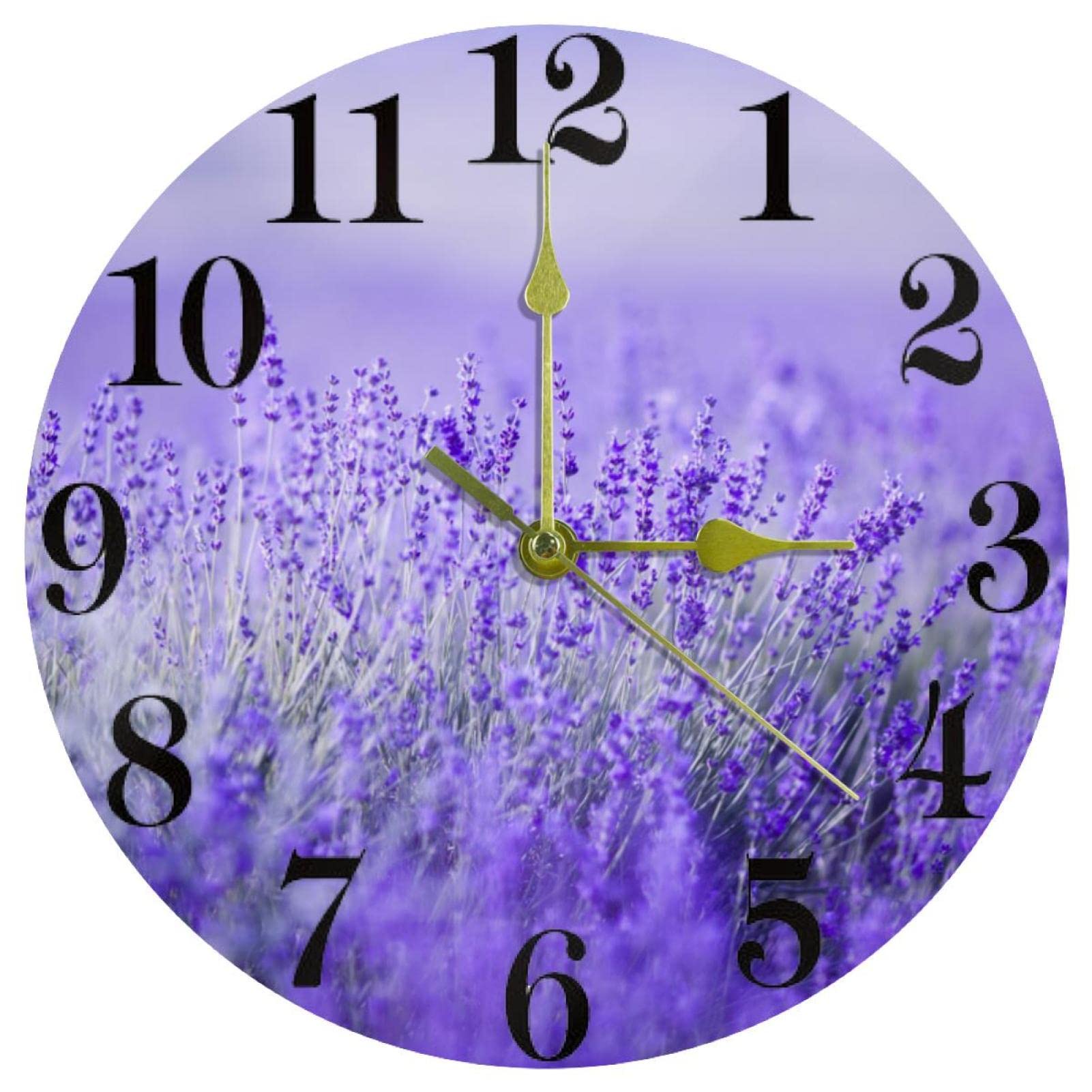 Horloge murale à quartz sans tic-tac ronde de 25,4 cm pour retrouver le sommeil et le calme