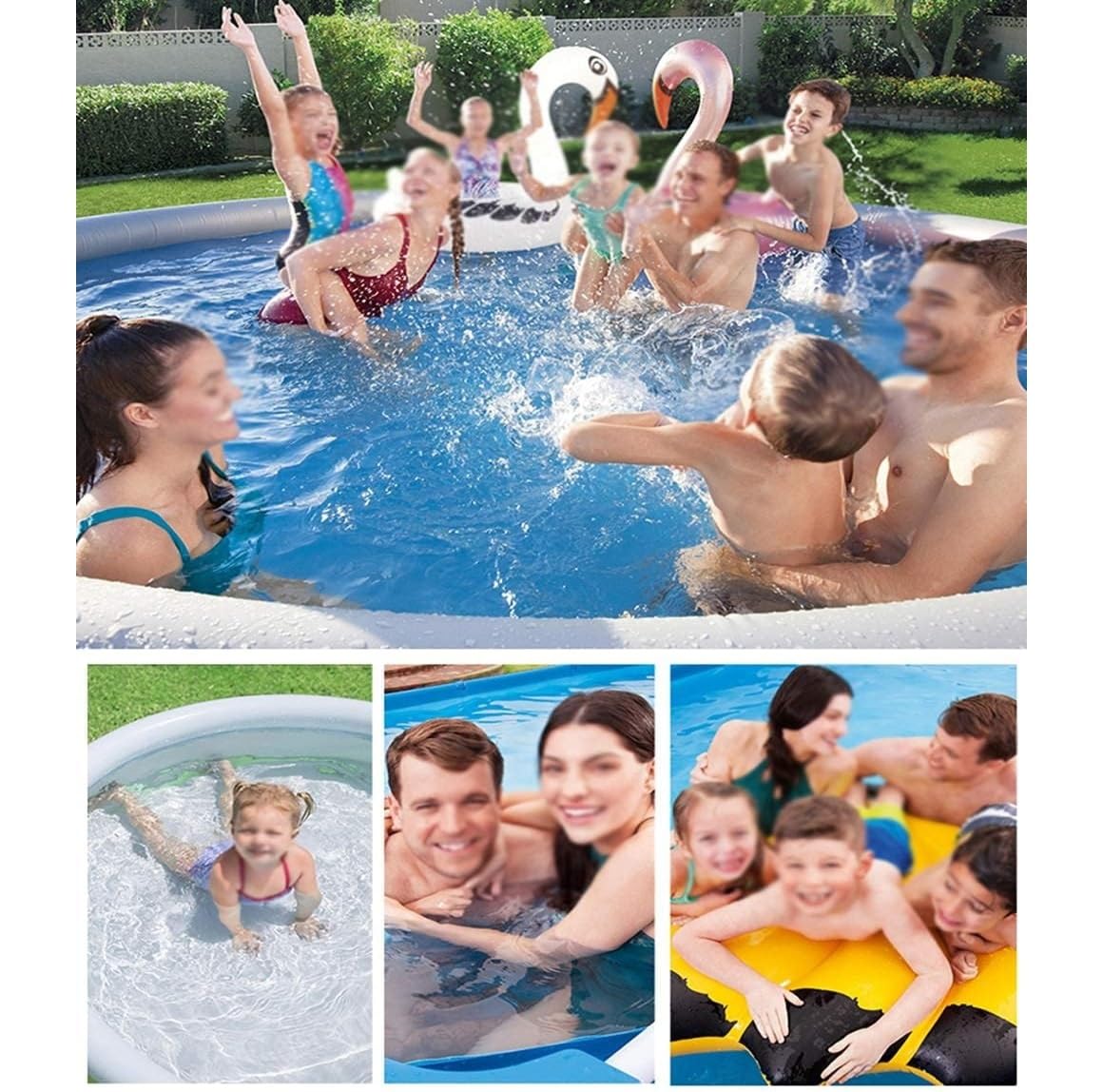 Basen Nadmuchiwane Baseny Swim Center Family Kryty I Odkryty Basen O Dużej Pojemności Ogrodowy(244 * 66cm)