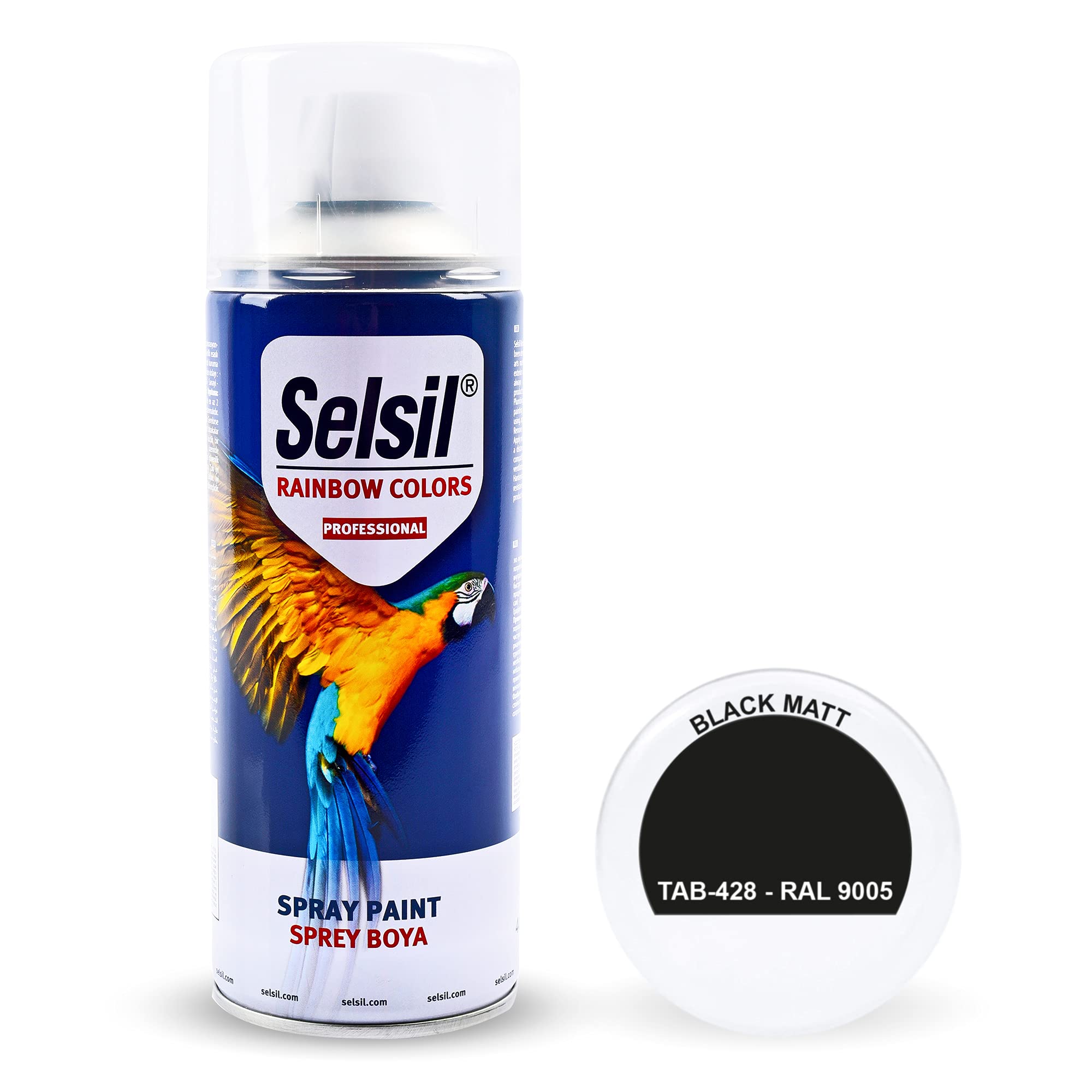 Buy Black Matt Selsil Spray Paint 400 ml Quality Brilliant Colours