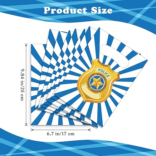 Miniatura 2 de Silkfly 100 bolsas de recuerdo de fiesta de policía, suministros de fiesta de cumpleaños de policía, bolsas de regalo para fiesta temática de