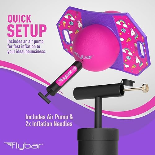 Miniatura 4 de Flybar Pogo - Bola de trucos para niños, tabla de rebote para niños y niñas a partir de 6 años, hasta 160 libras, incluye bomba, asa fácil de
