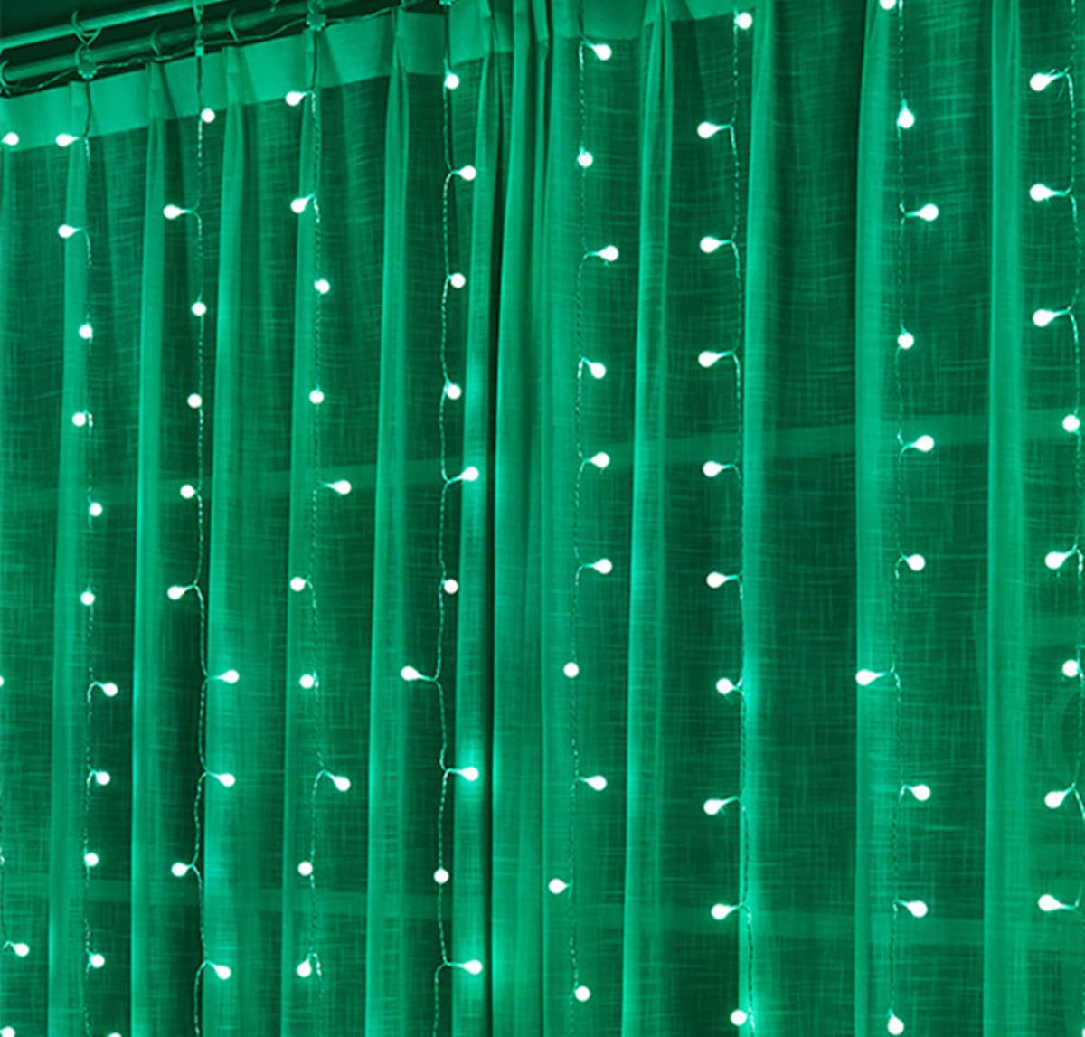 Rideau lumineux LED pour fenêtre - 2 m x 2 m - 180 LED - Fonctionne par USB - Changement de couleur RVB - Guirlande lumineuse pour mariage, décoration de fête