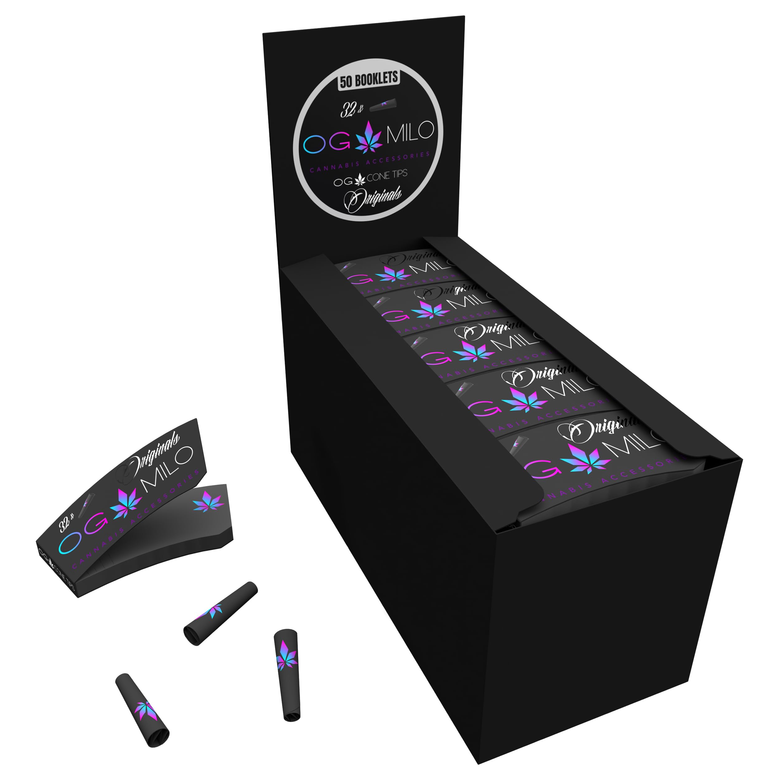OG CONE TIPS BY OG MILO carnet de filtre carton conique pour accessoires fumeurs
