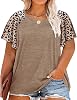 HDLTE Womens Plus Size Tops Floral Bell Sleeves Blouses Summer Crewneck Tunic Loose Casual T Shirts