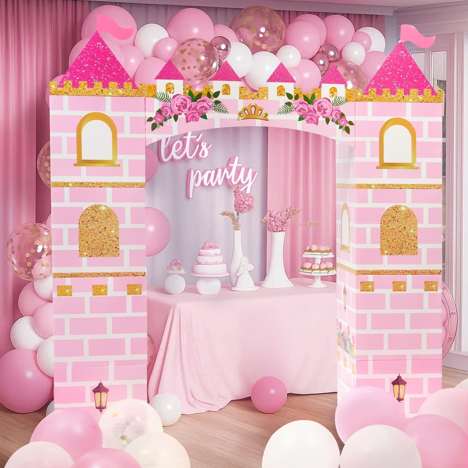 WERNNSAI Château de princesse en carton - Fournitures de fête princesse