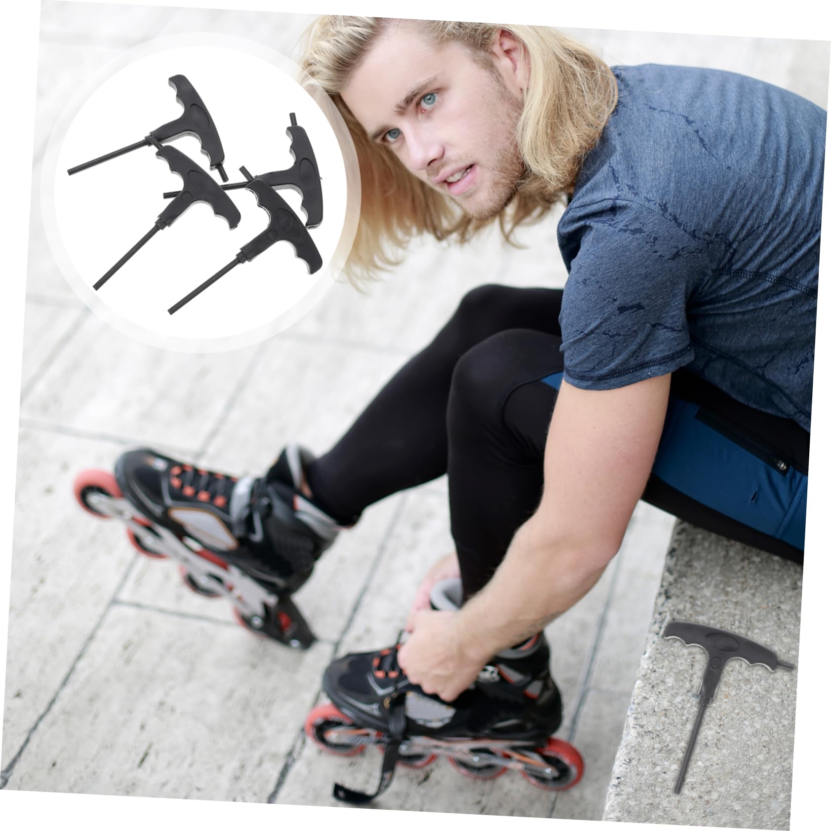 BIUDECO Skate Wrench Set for Ice Skates Skating Shoes Accessories Wheel Wrench Screwdriver