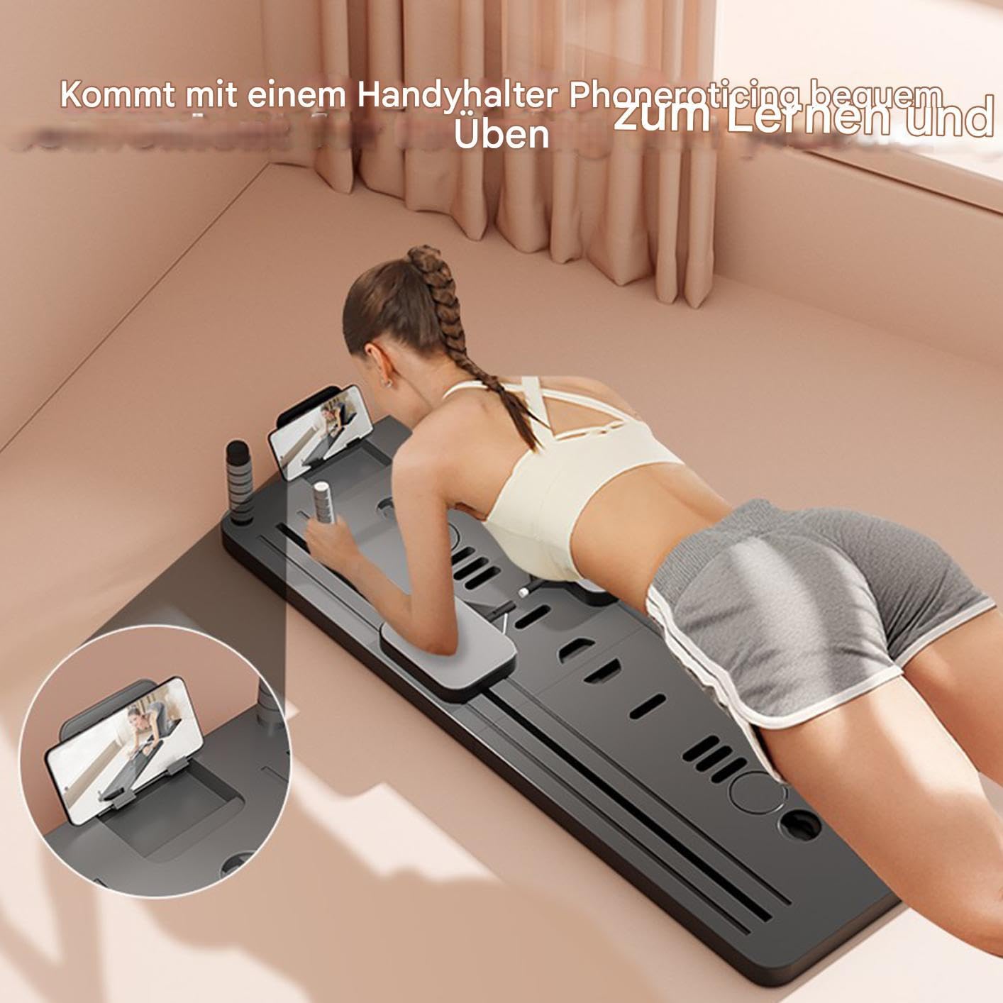 Pilates Reformer Set – Professionale Pilates – Macchina di riforma con molle regolabili, travi antiscivolo, comodo poggiatesta e imbottitura per spalle | Attrezzature per fitness compatte per pilates