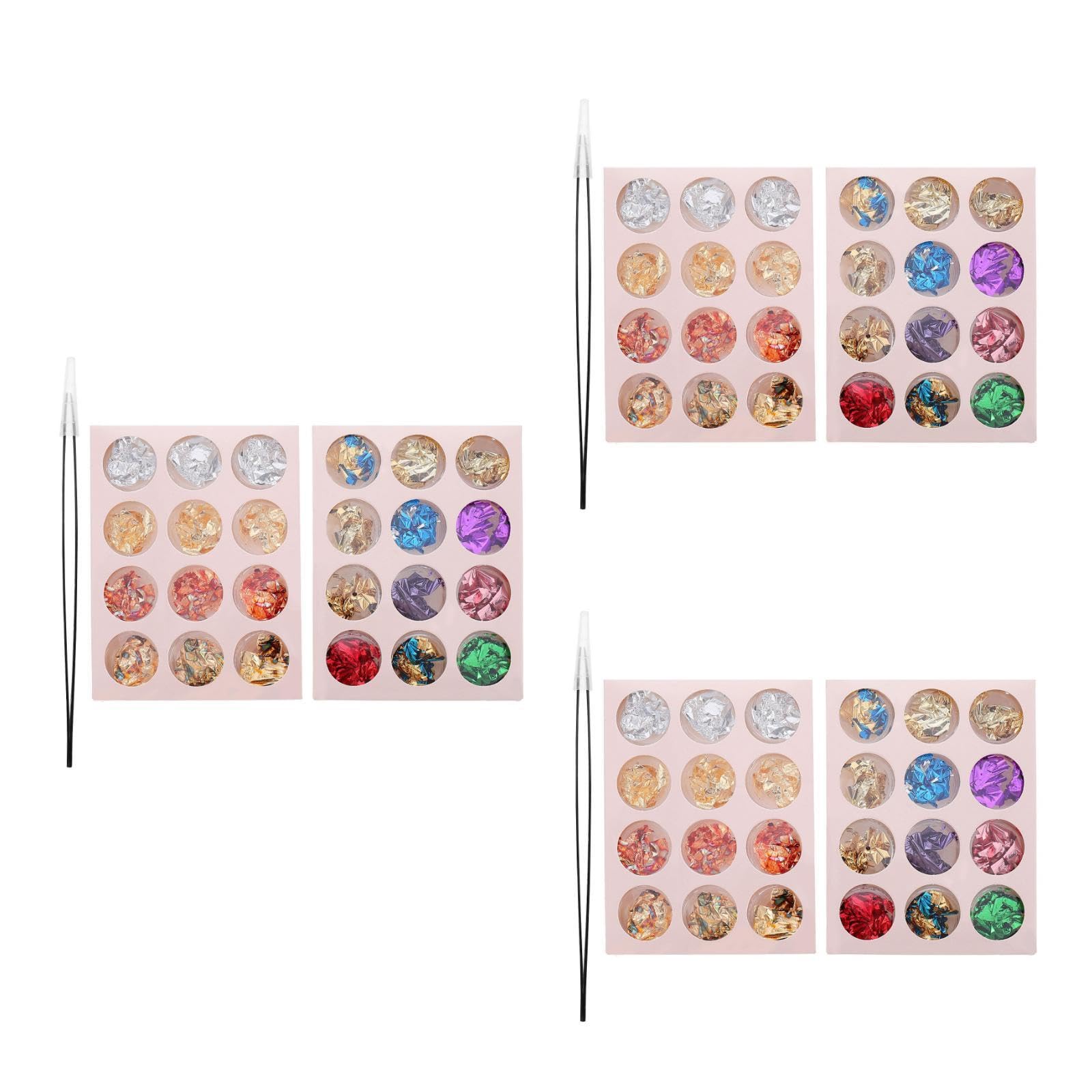 3 Set Decorazioni Nail Art Diy Foglia Oro E Argento Con Pinzetta Decorazione Unghie Facile Da Applicare Resistente E Brillante Per Unghie Naturali E Artificiali 3 Pezzi*3