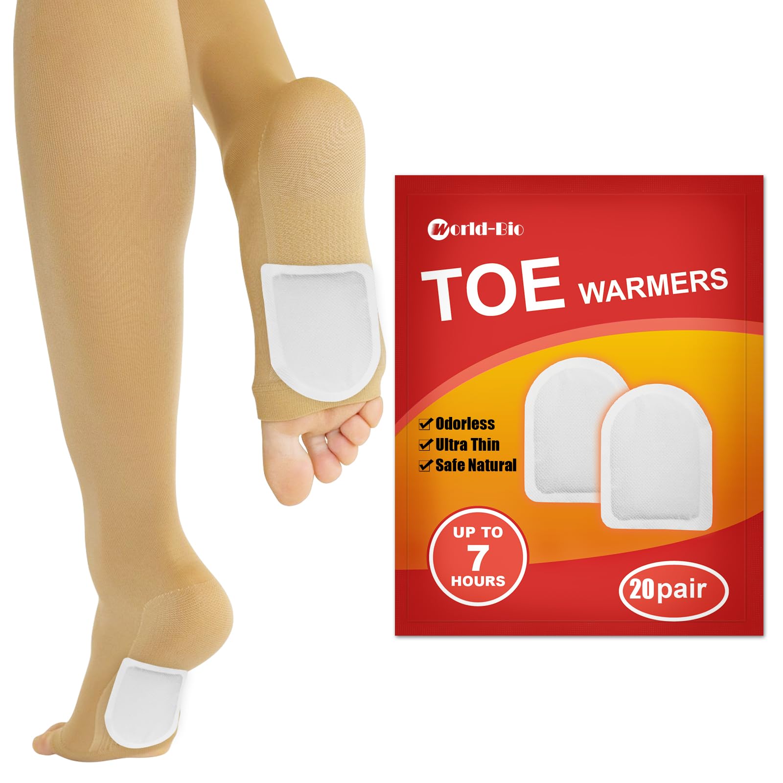 MR.ICEToe & Insole Feet Warmers - Disposable, Air Activated, Long Lasting Hot Warmers
