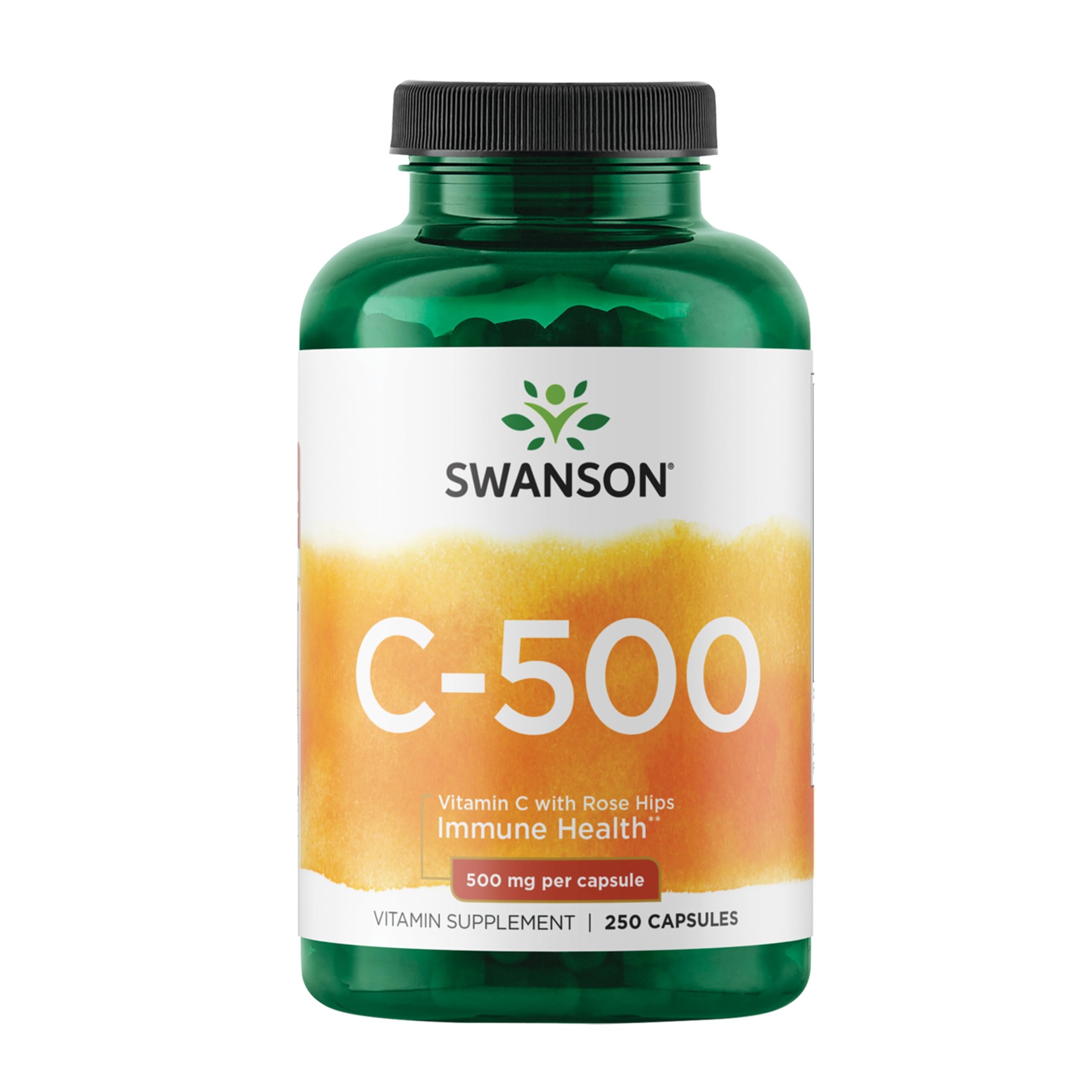 Swanson Vitamin C with Rose Hips, 500mg Each, 250 Capsules