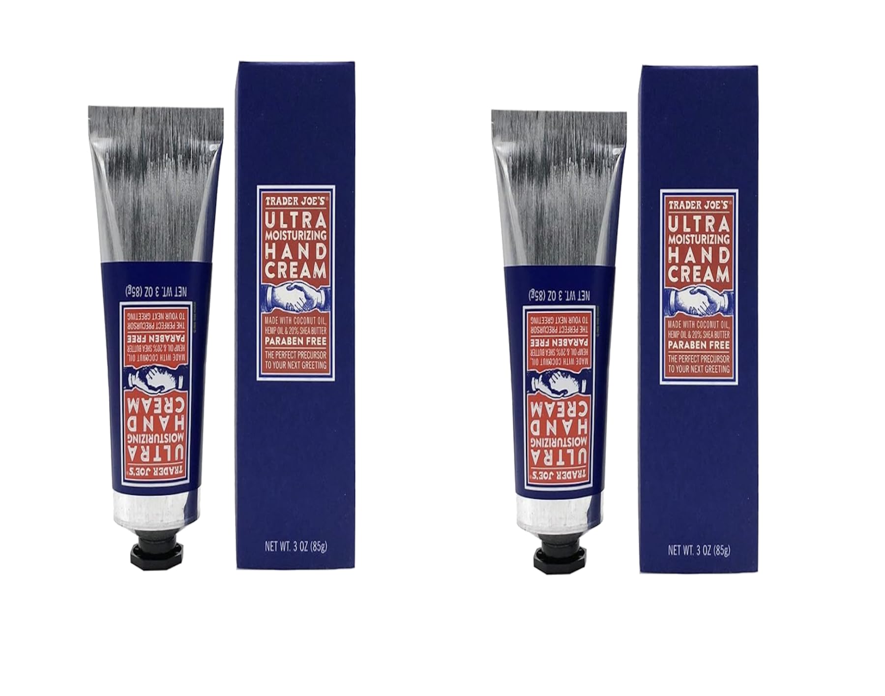 Ultra Moisturizing Hand Cream 2-Pack, 20% Shea Butter, Hemp Seed & Coconut Oil, Vitamins C & E, Paraben Free, Non-Greasy Formula, 3 oz Tubes, Pack of 2