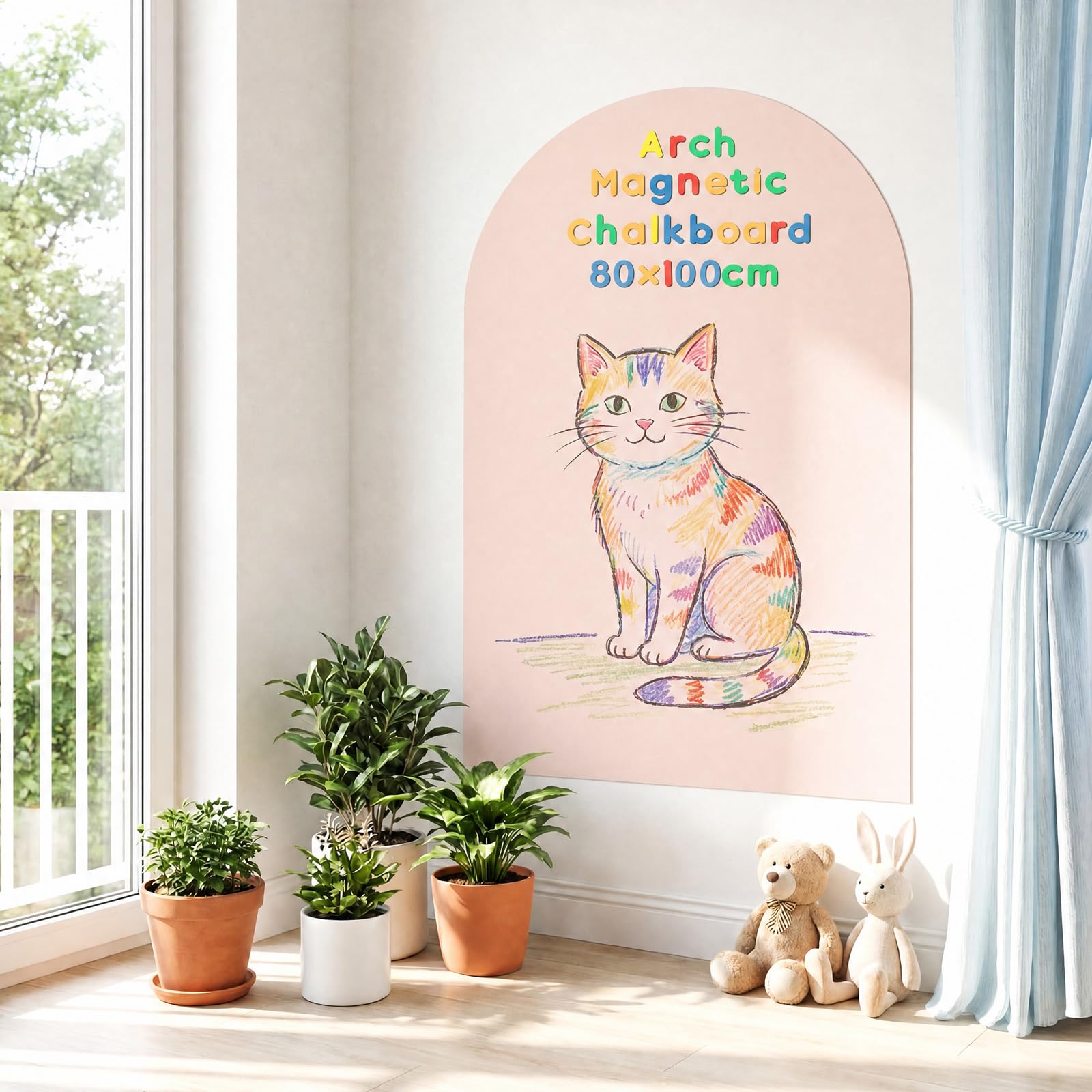 Yowikuw Magnetic Arch Wall Decal 80x100cm, Magnetic Wall Sticker