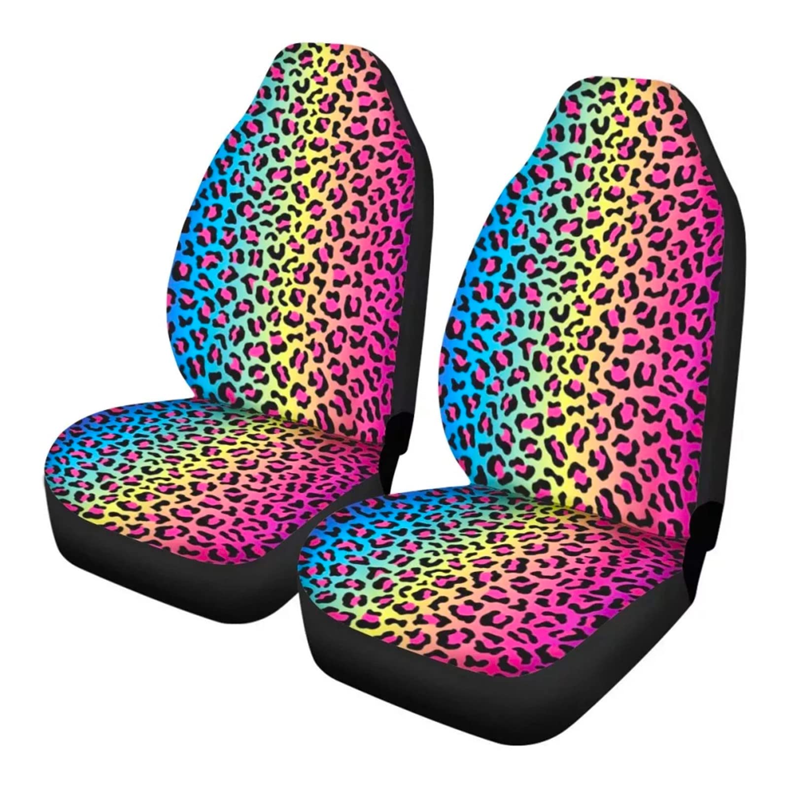 Showudesigns Universal Car Seat Cover Full Set Flower Bee Print Front Seat Covers 2 pc Protector Car Mat Covers, Fit Most Vehicle, Cars, Sedan, Truck, SUV, Van Yellow — view 33
