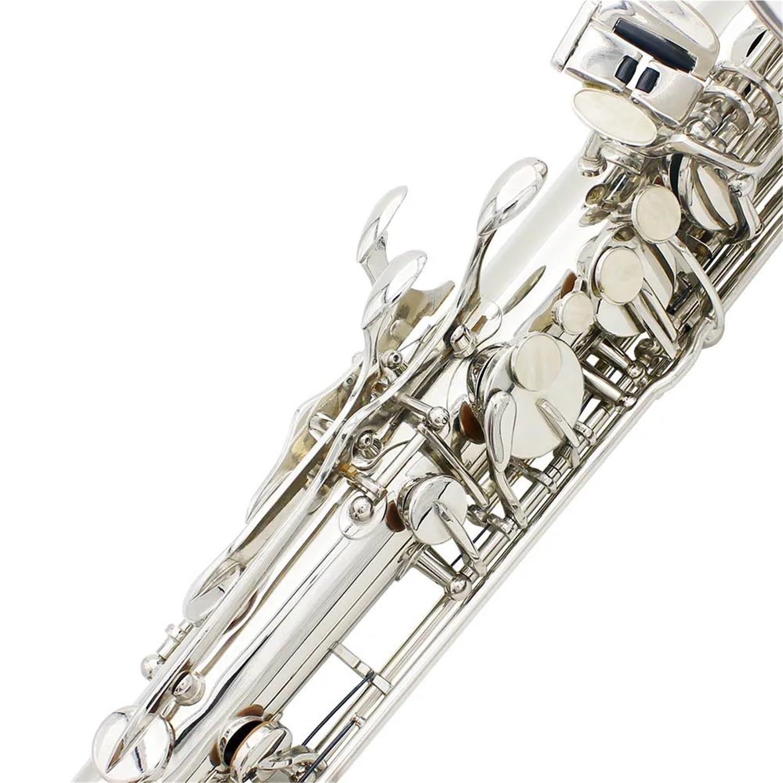 Sassofono Per Principianti Sassofono Tenore Argento Sib Corpo In Ottone Professionale Sax Tenore Sax Regolabile Con Accessori Set Per Principianti(Tenor Sax)