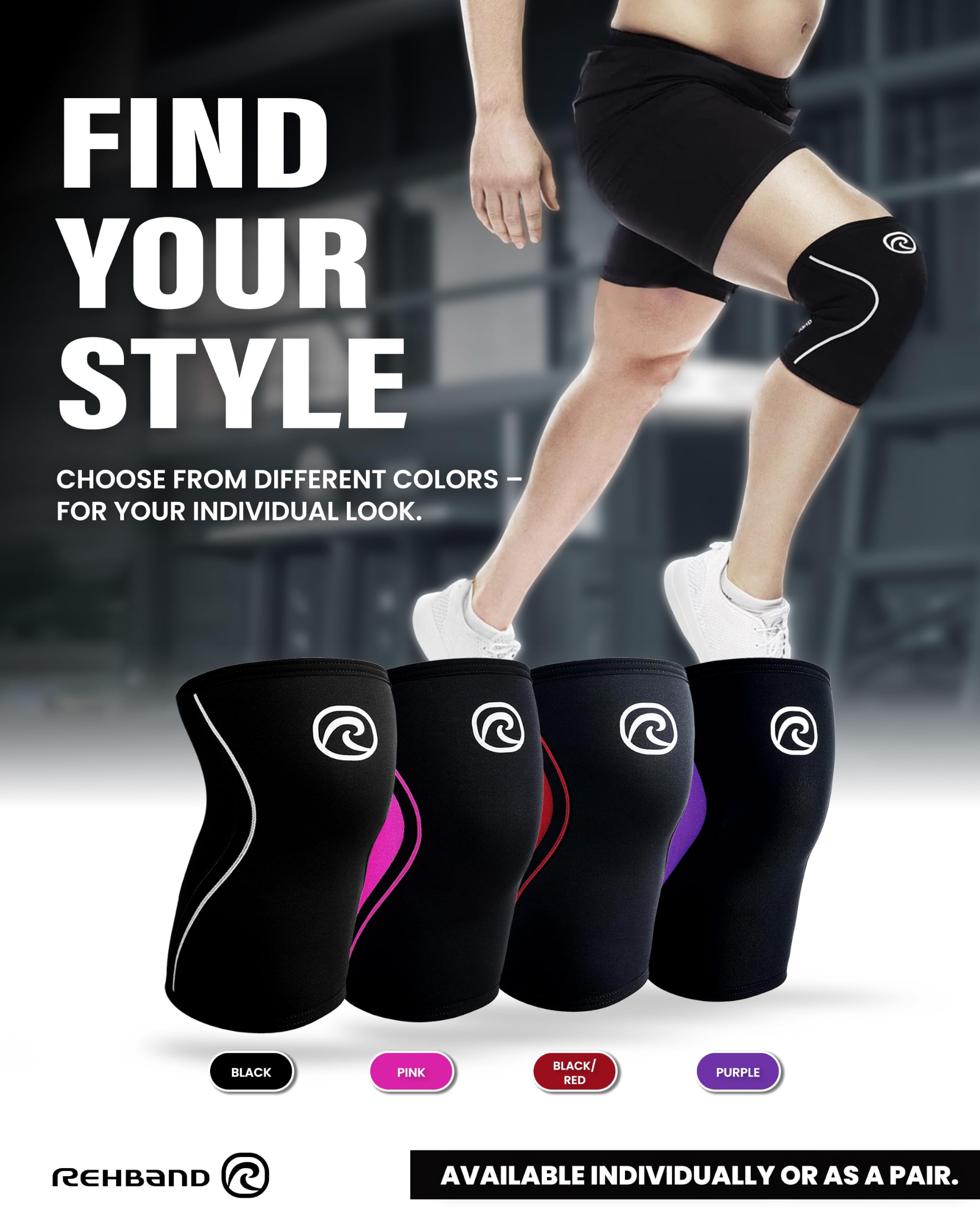 Rehband Kniebandage 3mm Neopren für Ausdauer- & Ballsport | Sportbandage, leichte Kniebandage aus 3mm Neopren, atmungsaktiv, Damen & Herren