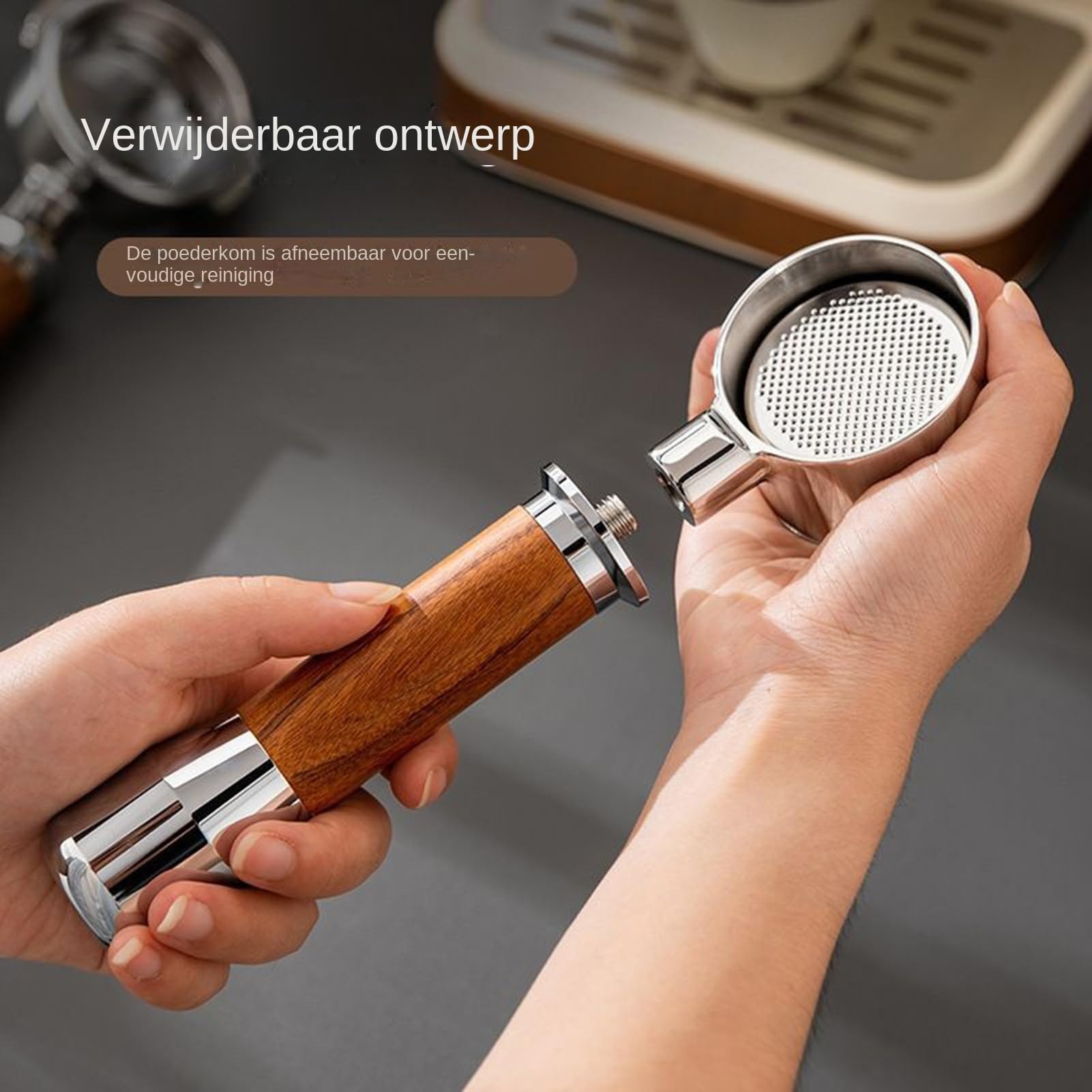 Bezdenny Portafilter Do Espresso 58mm Bezdenny Zastępczy Portafiltr Do Kawy | Ergonomiczny Uchwyt do Espresso do Użytku Domowego Kawiarni Biura