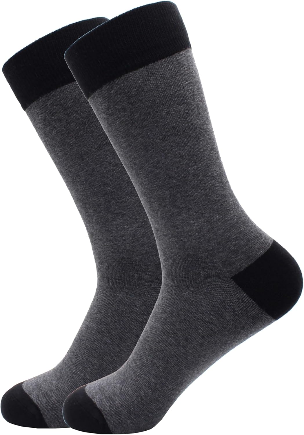 GLCMXMART Mens Grey Dress Socks Size 10-13, Cotton Crew Calf Sock - Image 6