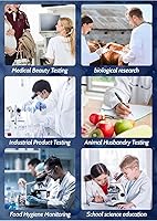 Vista 4 de Microscopios trinoculares compuestos 40X-5000X trinocular para adultos, pantalla de visualización, accesorios para microscopio, microscopios