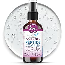 Collagen Serum for Face by Eva Naturals - Anti Aging Multi Peptide Face Serum with Hyaluronic Acid - Firming Hydrating Wrinkle Reducer Peptide Serum for Women &amp; Men - Fragrance Free 2 oz