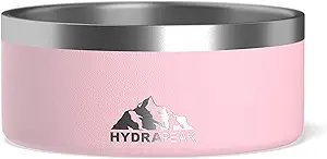 Hydrapeak Dog Bowl, Non Slip Stainless Steel, Dog Water Bowl, Dog Food Bowls, Large Sized Dog, Dog Dish, Dog Bowls Small Dogs, 32oz/64oz, Multiple Sizes, (8 Cup, Pink)
