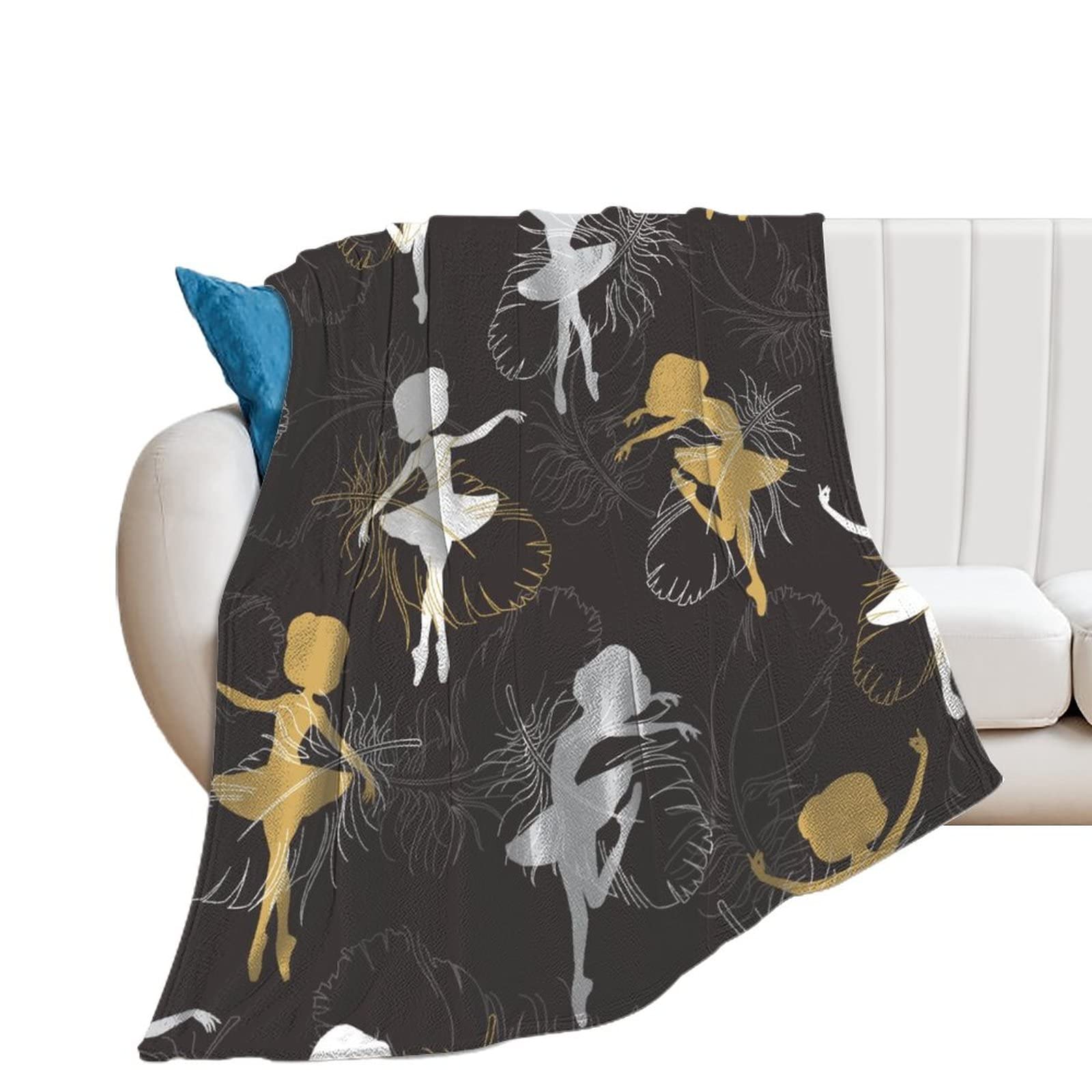 Couverture Polaire Au Ballet Plaid de Lit Haut de Gamme Chambre Salon 130x150cm