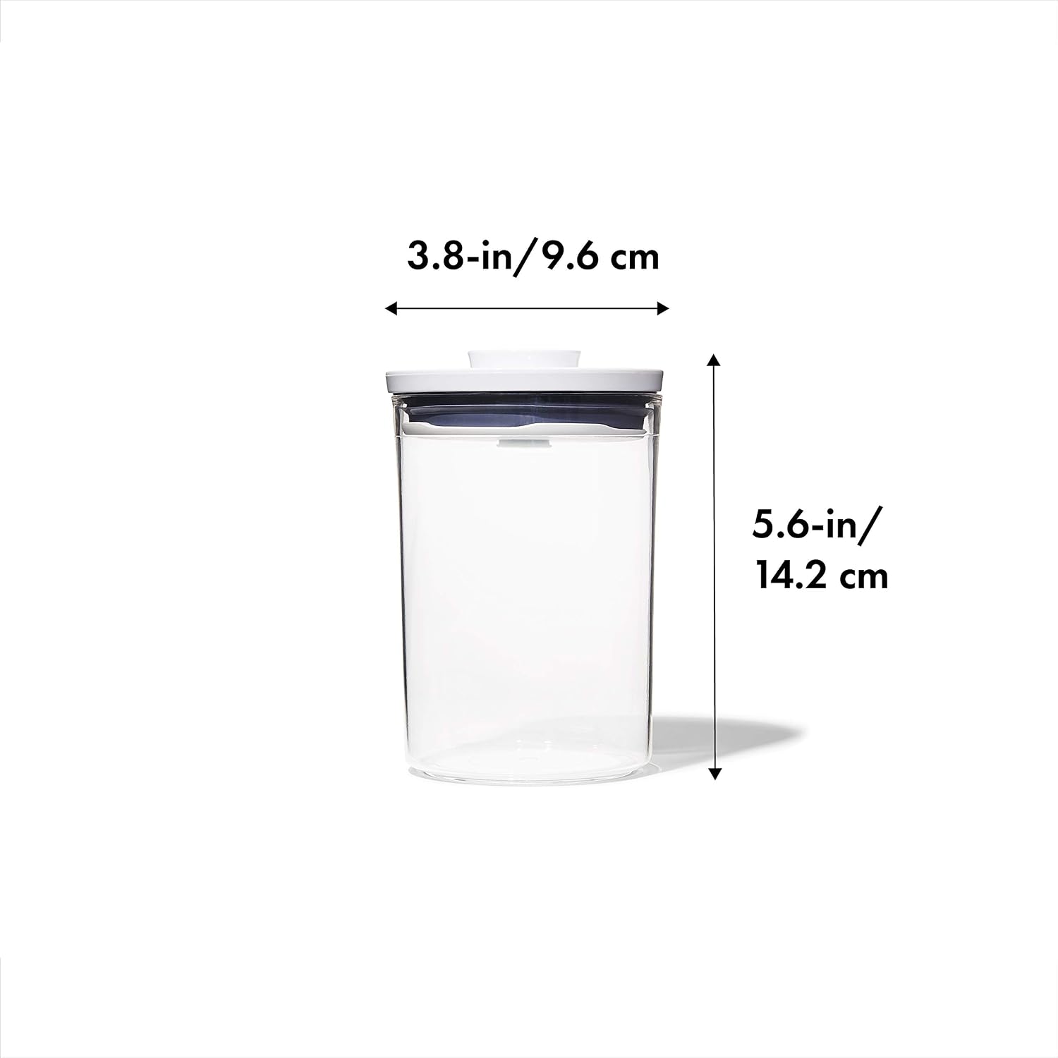 OXO Good Grips Round POP Container - 0.6 Qt for tea, candy and more, White
