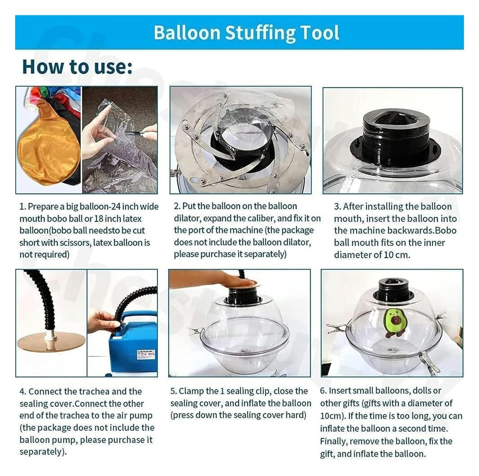 Professionelles Werkzeugset for Befüllen von Geschenkverpackungsmaschinen, Ballonexpander