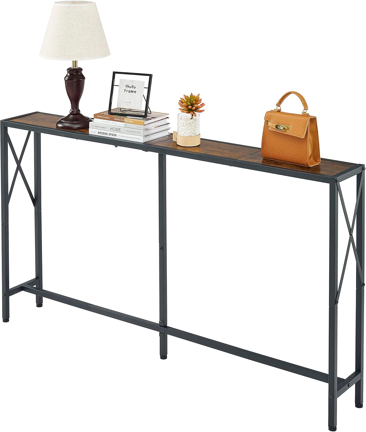 Gewudraw Console Table, Narrow Sofa Table, 55.1'' Entryway