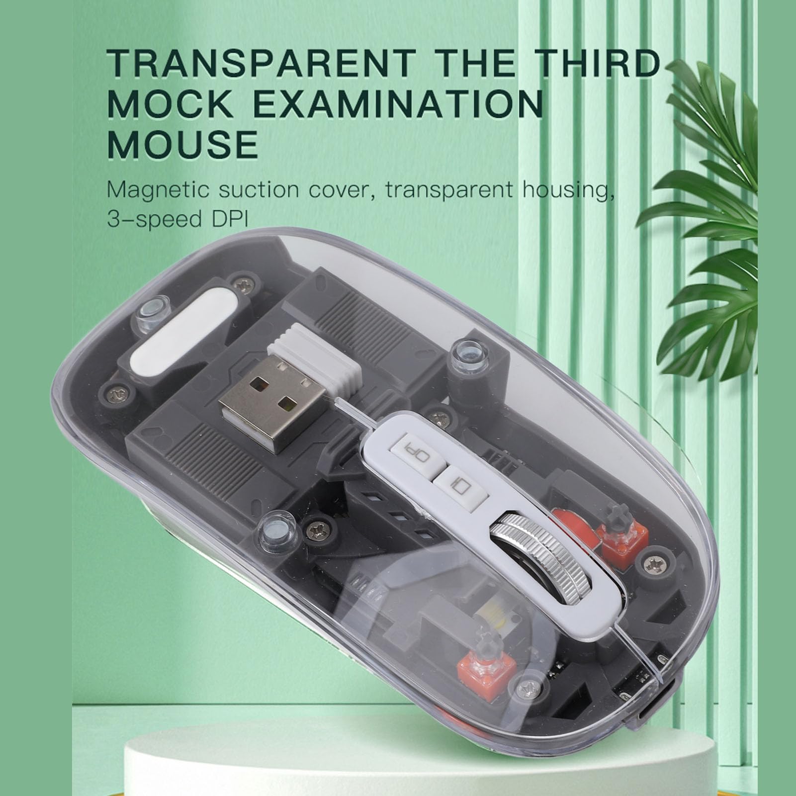 Amazon.com: Transparent Mouse, Rechargeable Mouse with Silent