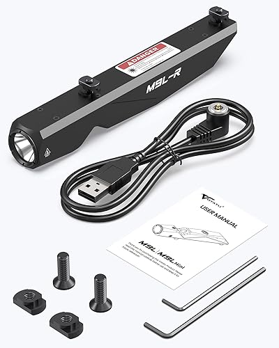 Miniatura 7 de Votatu M9L-R - Linterna táctica láser combinada para rifle compatible con riel M-Lok, luz LED de arma de 1600 lúmenes y mira láser roja con función