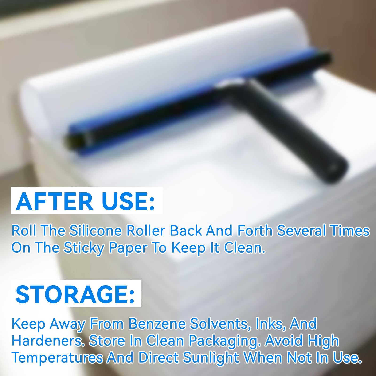 Rouleau de Dépoussiérage de Silicone, Brosse à Rouleau Antistatique, Rouleau de Film d'écran en Silicone pour Outil de Nettoyage Domestique(12 inch)