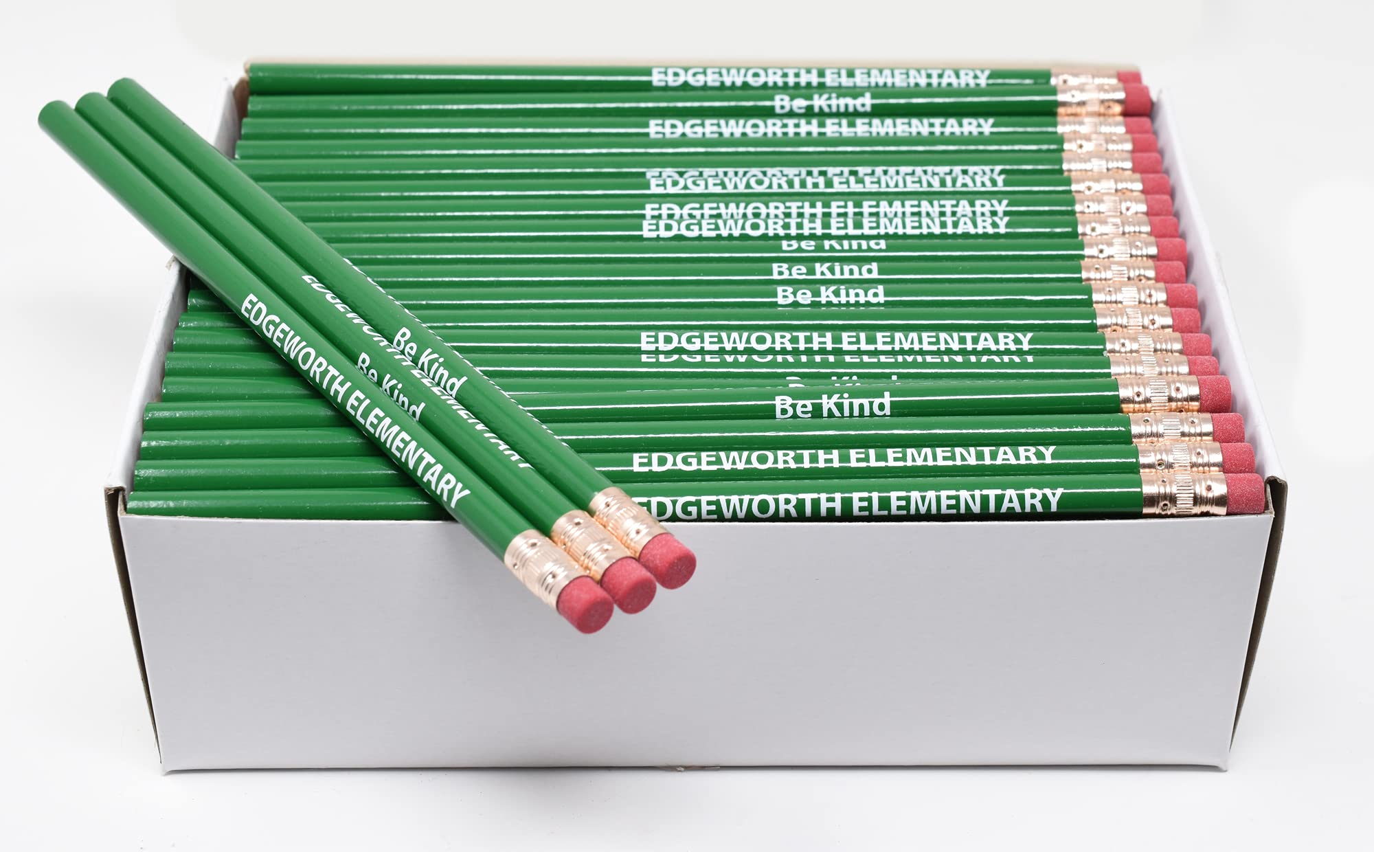 Pencil Guy Promotional Personalized Green Round Pencils | 1000 per box, Imprinted, 19 color options available