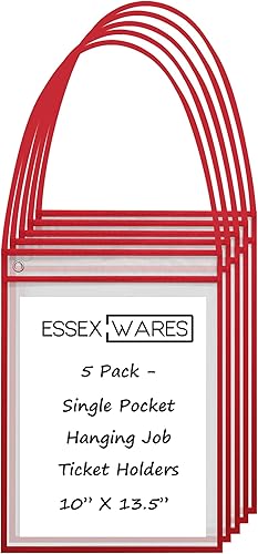 Paquete de 5 soportes para billetes de trabajo de bolsillo único rojo