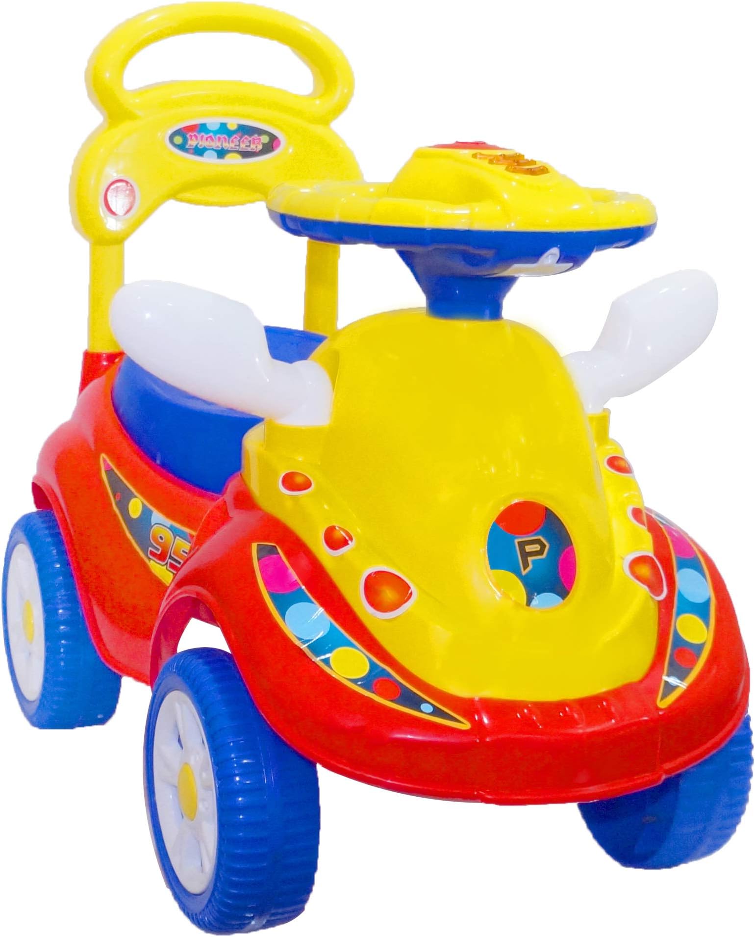 eHomeKart Kids Ride On - Playtool Scooby Rider with Music for Baby, Backrest and Storage Box - for Boys and Girls of Age 1 Year to 3 Years (Multicolor)