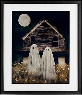 10 Haunted Hallway Ideas for Themed Decor Fun 8 Stupell Industries Ghost And Haunted House Black Framed Print Under Glas...