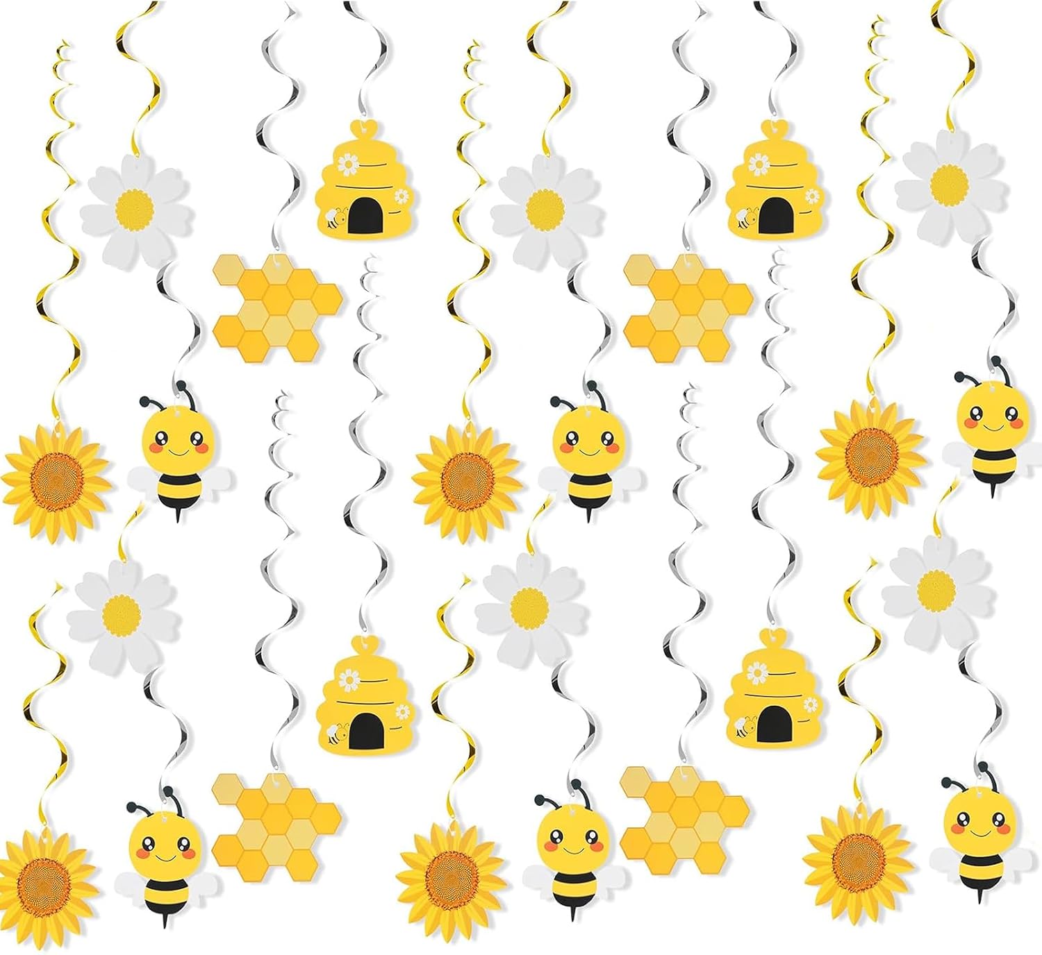 20 Pcs Bee Party Decorations,Bee Birthday Party Decorations