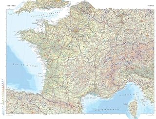 The Times Atlas: France - Compact - 22.25 x 16.25 inch Poster - Front Lamination