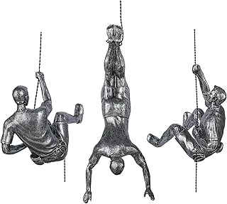 Large Set of 3 Climbing Men Wall Art Decor Sculpture,Nordic Modern Simpl...