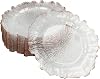 13 Inch Premium Plastic Charger Plates Bulk, 25 Pack Clear Round Plate Chargers with Gold Rim, Floral Plates for Dinner Plates, Table Setting, Kitchen Party Wedding Decoration Rose Gold