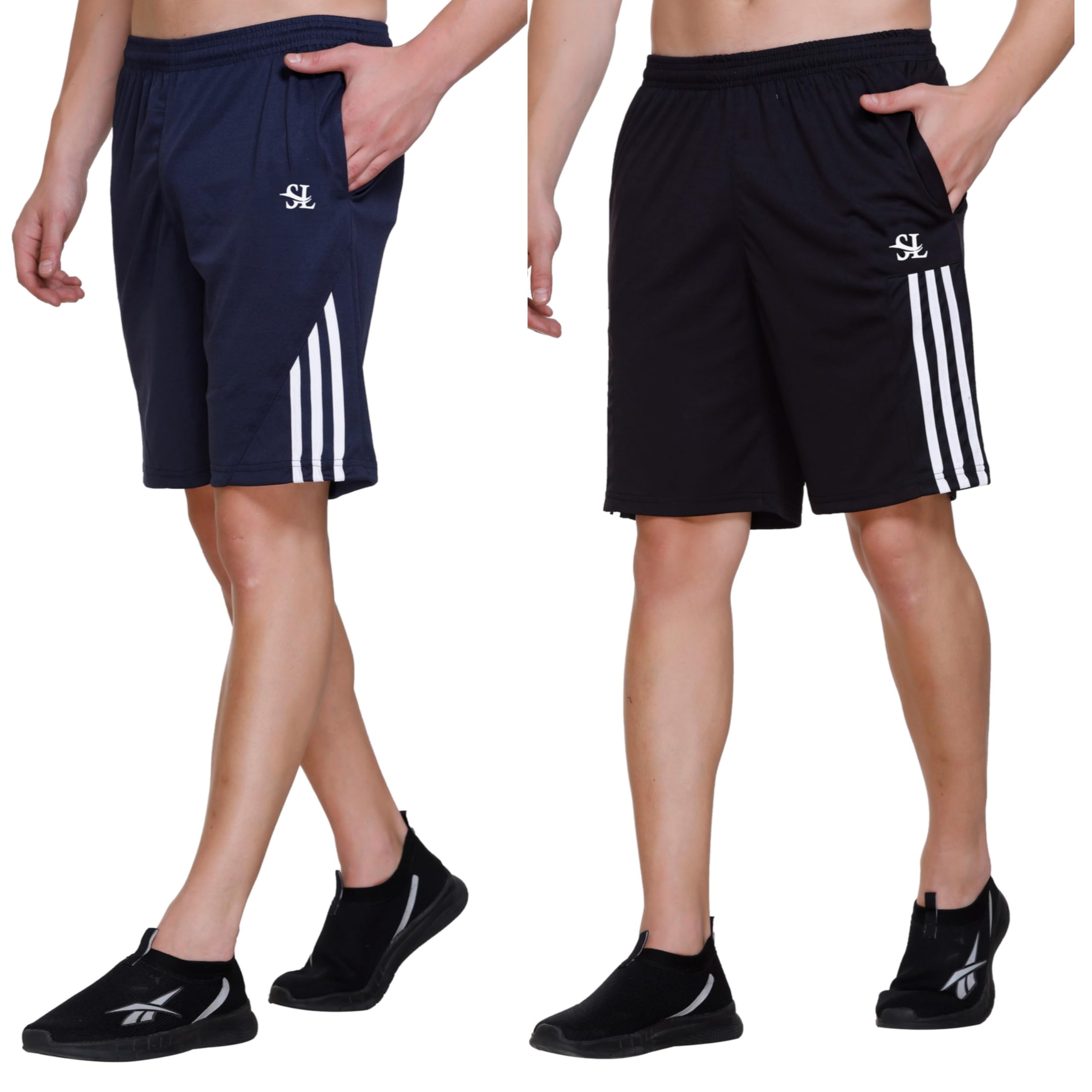 Men's Shorts | Shorts for Men's | Men's Cotton Shorts | Dual Pocket Sleep Shorts - Regular Shorts - Workout, Gym, Running, Sports and Yoga Shorts - Pack of 2-image-31