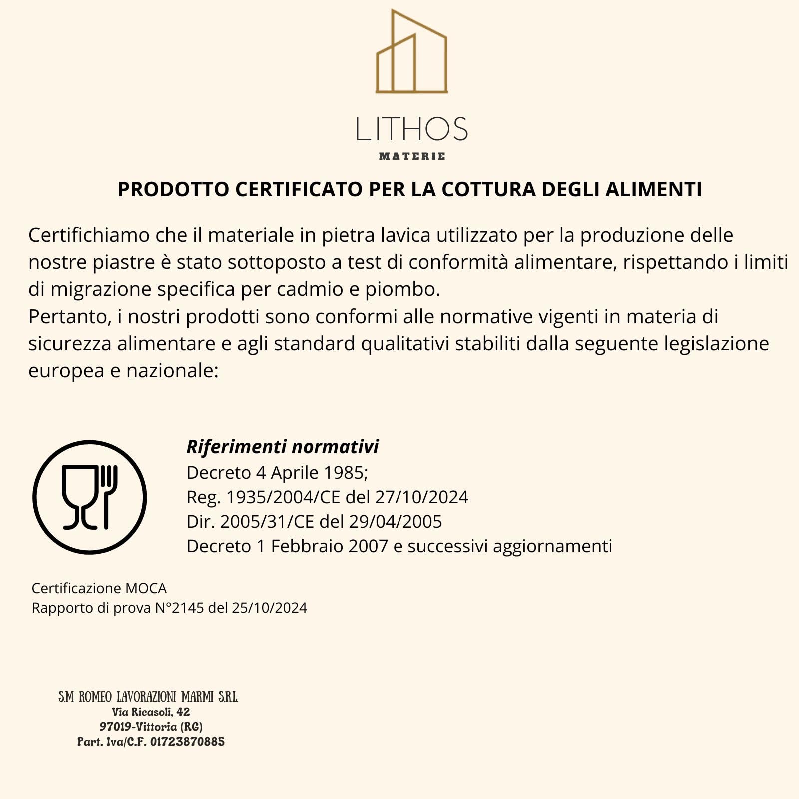 PROMO LITHOS MATERIE Kit Piastra in Pietra Lavica dell'Etna con Pala, 39 x 30 cm, spessore 2cm, levigata liscia