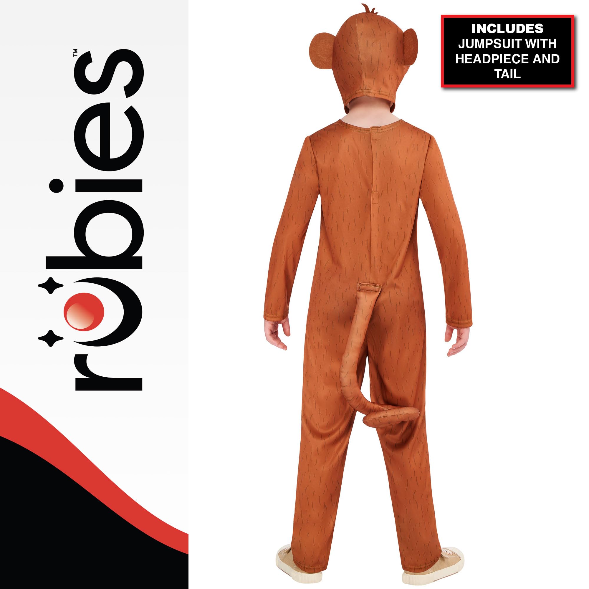 Rubies Official Storybook Monkey Childrens Costume, Kids Fancy Dress, Size 3-4 Years, Multicoloured - Image 2