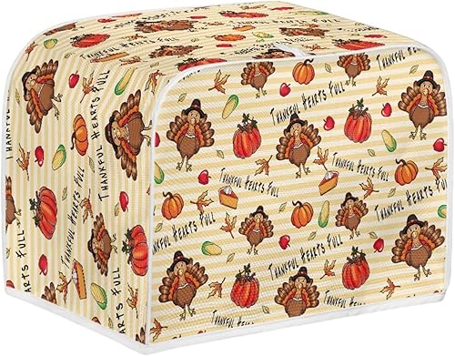 Vista 120 de UNICEU Funda acolchada para tostadora con patrón de café, se adapta a la mayoría de tostadoras estándar de 4 rebanadas patrón de café,Hojas de otoño