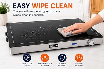 Electric Hot Plates for Keeping Food Warm – Adjustable Plate Warmer