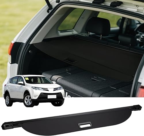 FARBIN Cubierta de carga para maletero para Toyota RAV4 2013 2014 2015 2016 2017 2018, cubierta retráctil para maletero impermeable, protección de