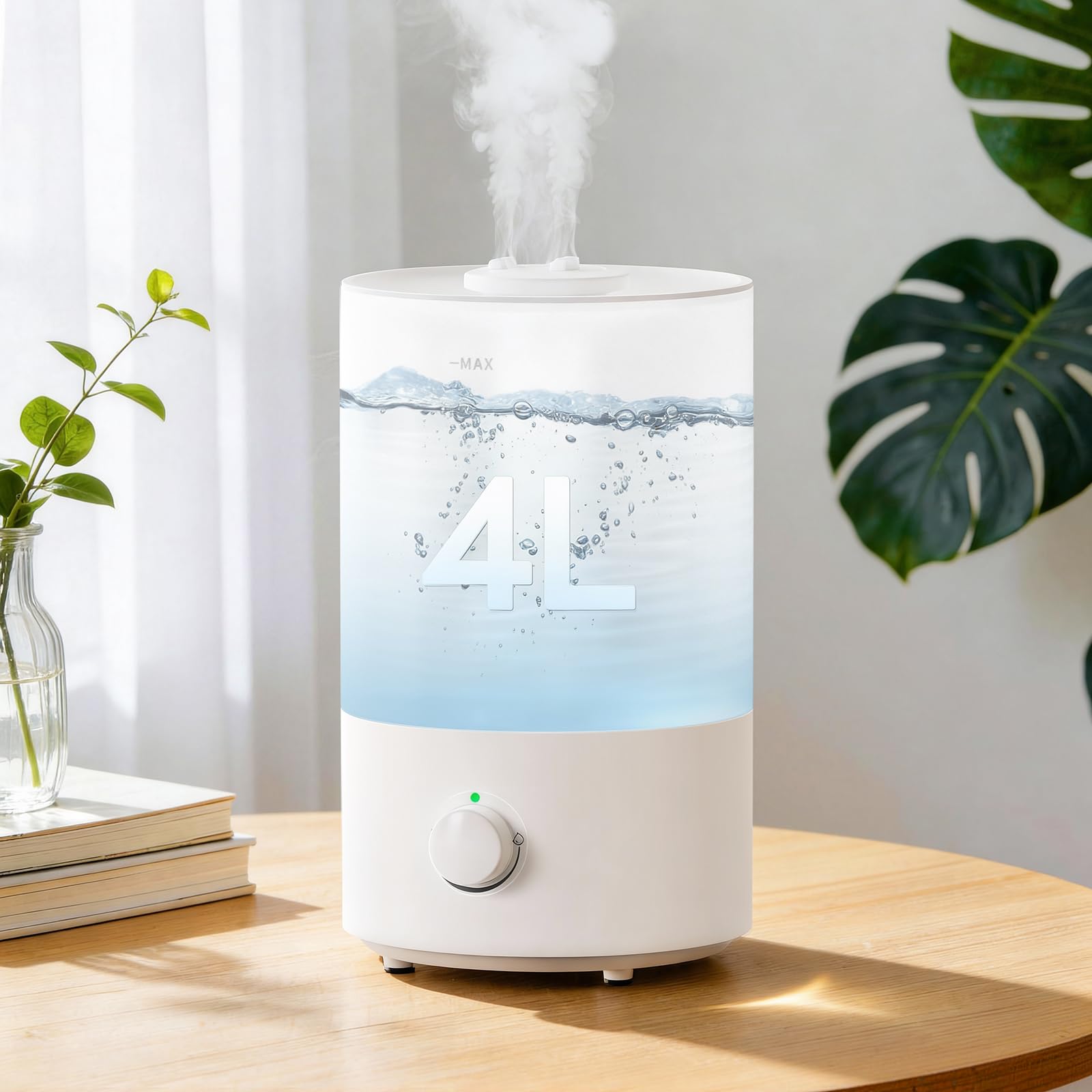 Amazon.co.jp: 【Amazon 限定ブランド】加湿器 卓上 小型 4L大容量・40