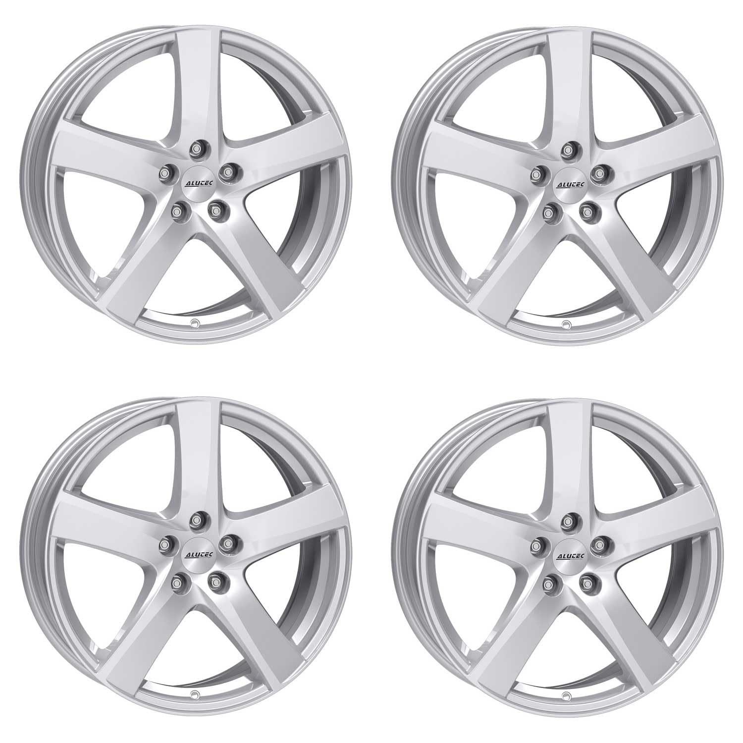 4 x Alutec felgi Freeze 6,5Jx16 ET41 5 x 112 polarne srebrne kompatybilne z Volkswagen Beetle Caddy Cross Touran E-Golf EOS Golf Jetta Passat
