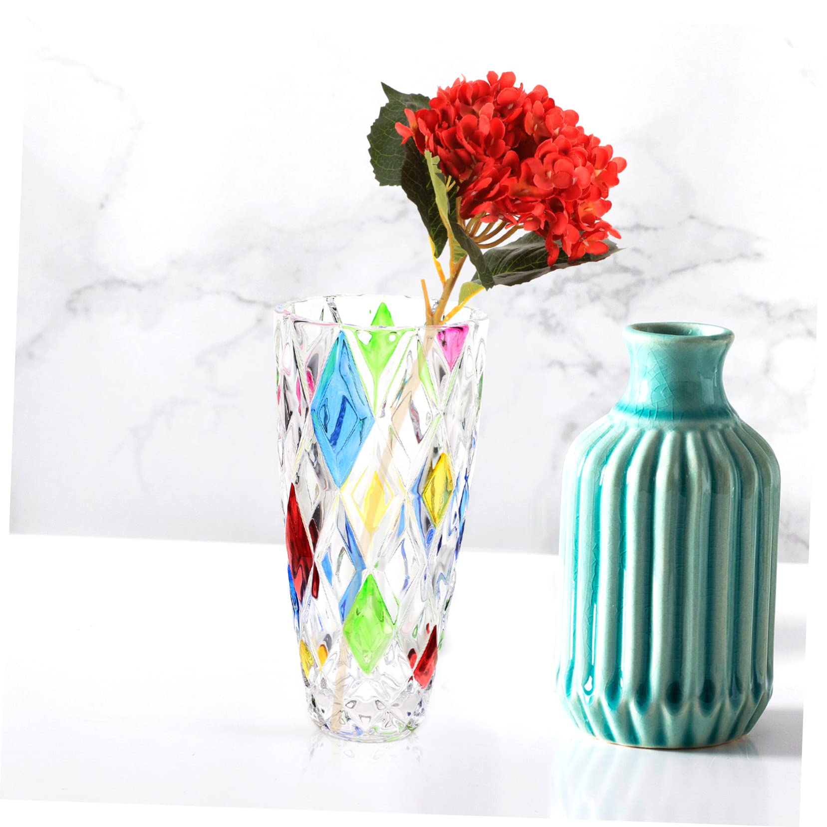 DECHOUS Vase Hydroponique Verre Vase à Fleurs pour Maison Contenant à Fleurs Décoratif pour Table